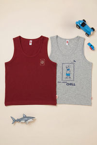 Lee Cooper Boys Printed Vest (Pack of 2) - Multicolor — thumbnail 14